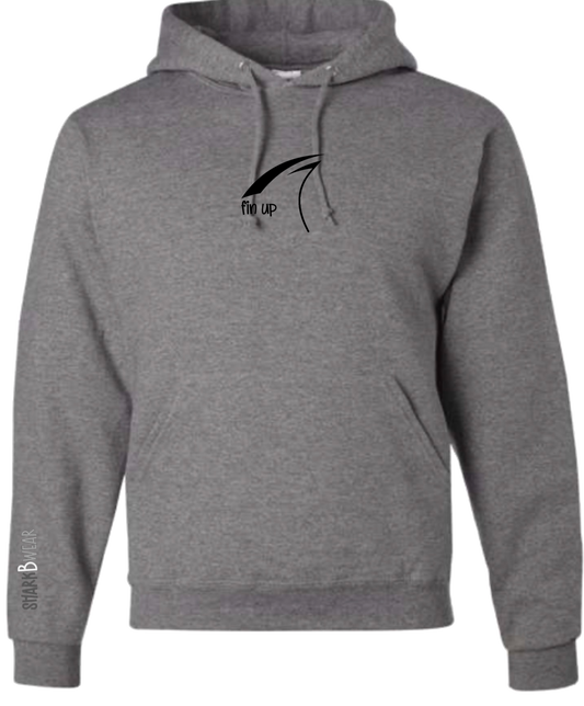 "fin up" - Hoodie - LARGE