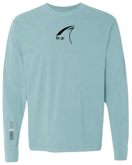 "fin up" - Long Sleeve T-Shirt - XLARGE